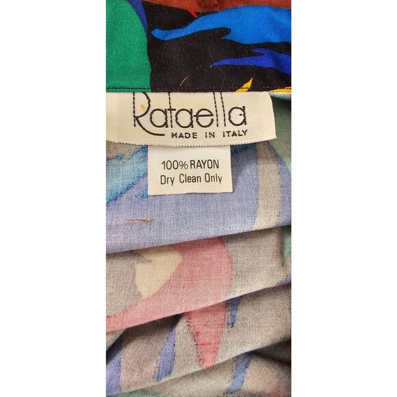 VTG Rafaella ULTIMATE 80s Suit Top Skirt WILD Bright Colors Made in Italy‎ SMALL - Picture 5 of 6